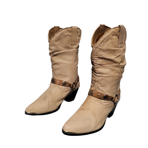 Dingo Leather Cowboy Western Harness Boots Women's Size 7M - Picture 5 of 13